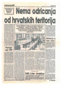 Slobodna Dalmacija (13.12.1993.) Konvencija HSP-a Nema odricanja od hrvatskih teritorija