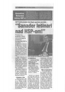 VECERNJI LIST (27.09.2007.) “Sanader lesinari nad HSP-om”